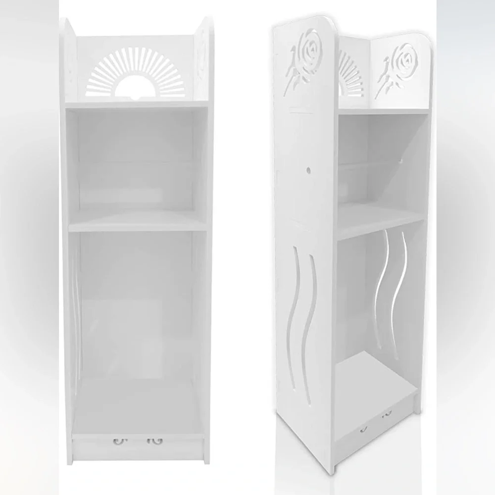 Narrow Bathroom Storage Corner Cabinet, Toilet Shelves